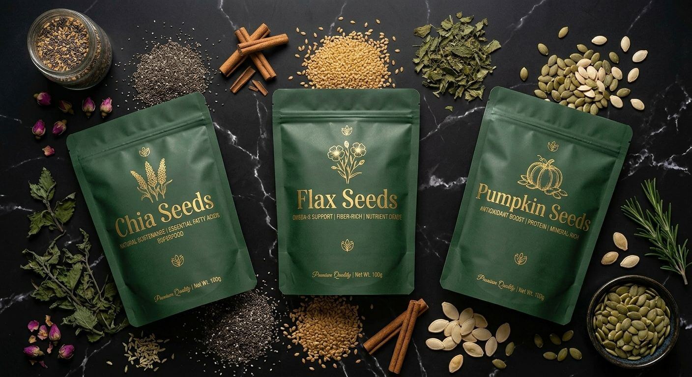 Organic Seeds Collection Pakistan - Chia Flax Pumpkin Seeds by Doctor's Tea
